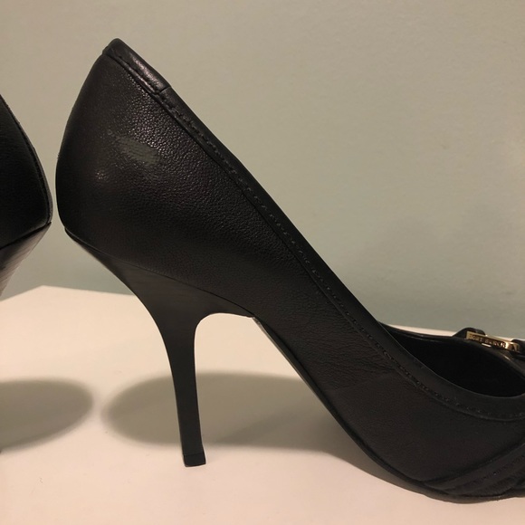 Tory Burch Black Leather Pointed Toe Pump 9 - Picture 6 of 8